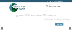 Desktop Screenshot of dentistrybydesignks.com